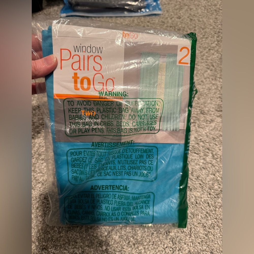 Pairs to Go Victoria Voile Modern Sheer Rod Pocket Window Curtains Turquoise